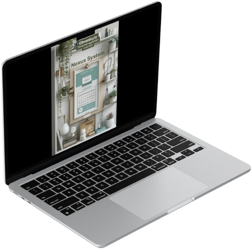 Laptop with a screen displaying a design software interface on a white background
